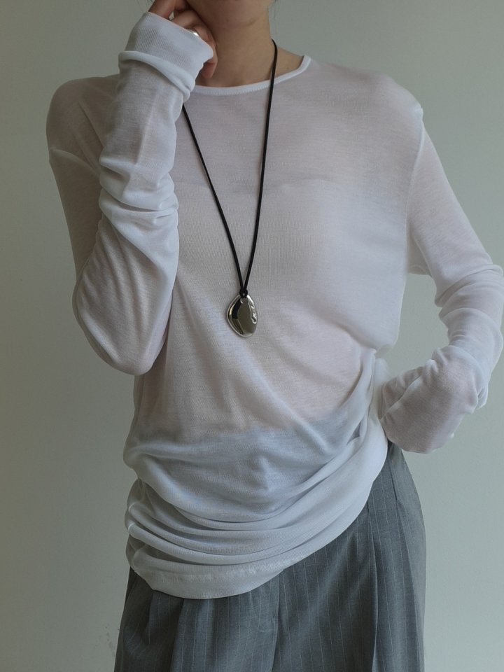 Gentle B - Korean Women Fashion - #momslook - Tencel Long Long Tee - 6