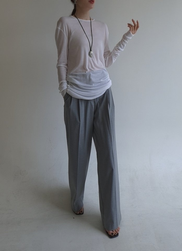 Gentle B - Korean Women Fashion - #momslook - Tencel Long Long Tee - 7