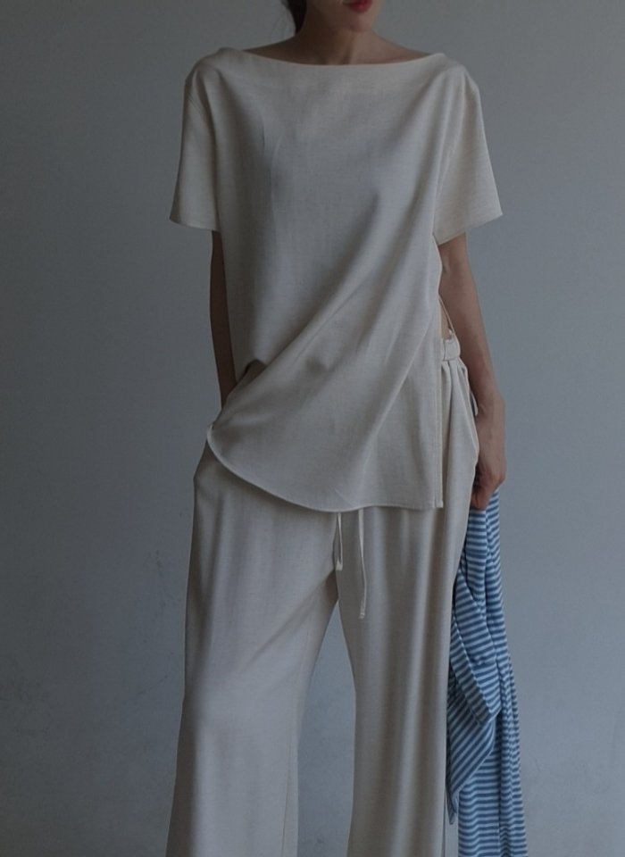 Gentle B - Korean Women Fashion - #momslook - Drop Shoulder Top - 5