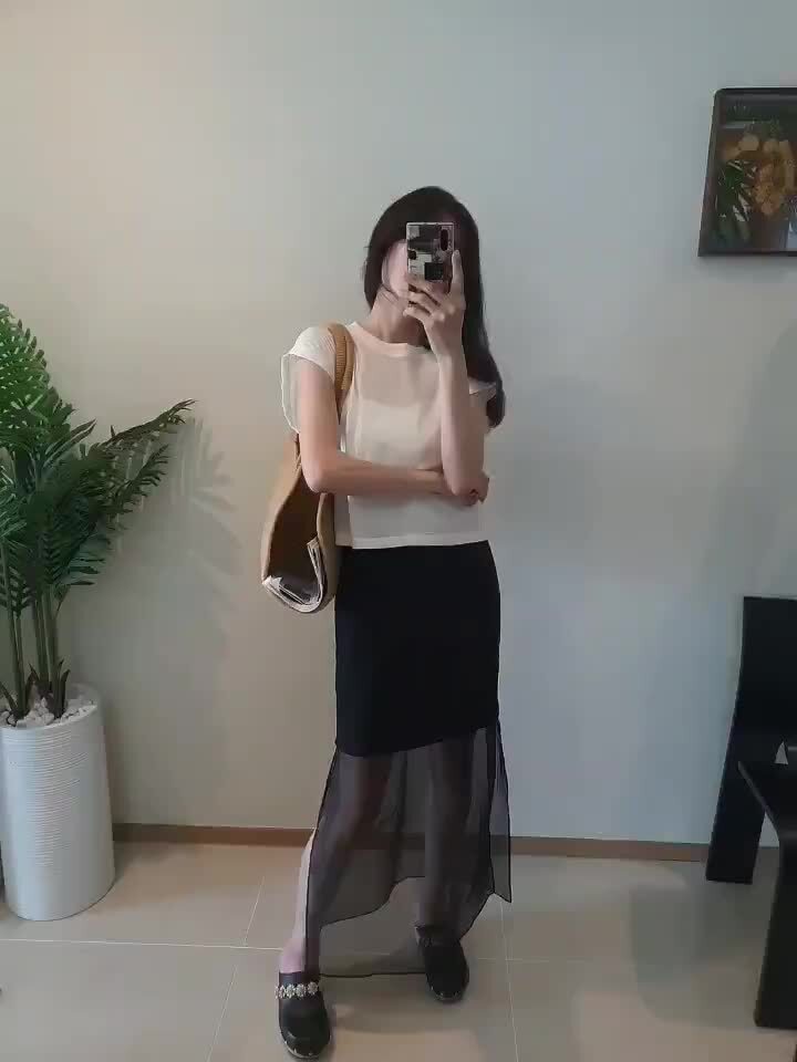 Gentle B - Korean Women Fashion - #pursuepretty - Mesh Velvet Tee - 11