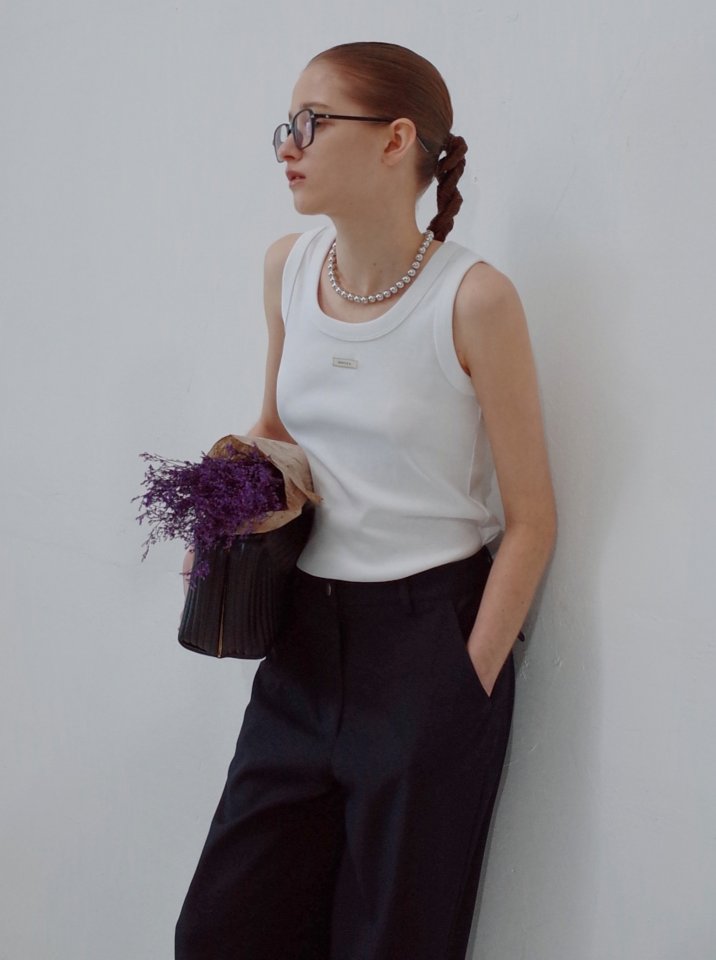 Gentle B - Korean Women Fashion - #restrostyle - Basic Logo Sleeveless Top - 7