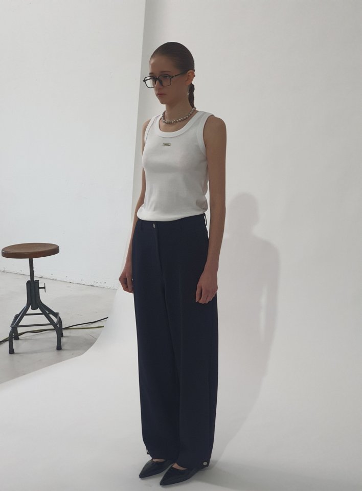 Gentle B - Korean Women Fashion - #romanticstyle - Basic Logo Sleeveless Top - 8