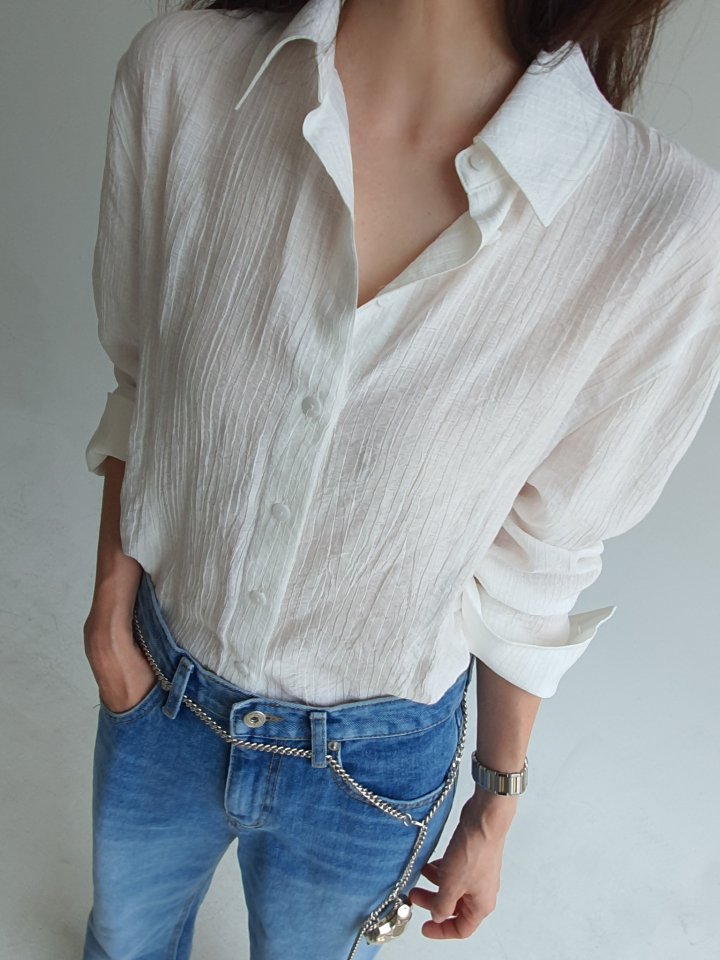 Gentle B - Korean Women Fashion - #vintageinspired - Shrink Shirt - 11