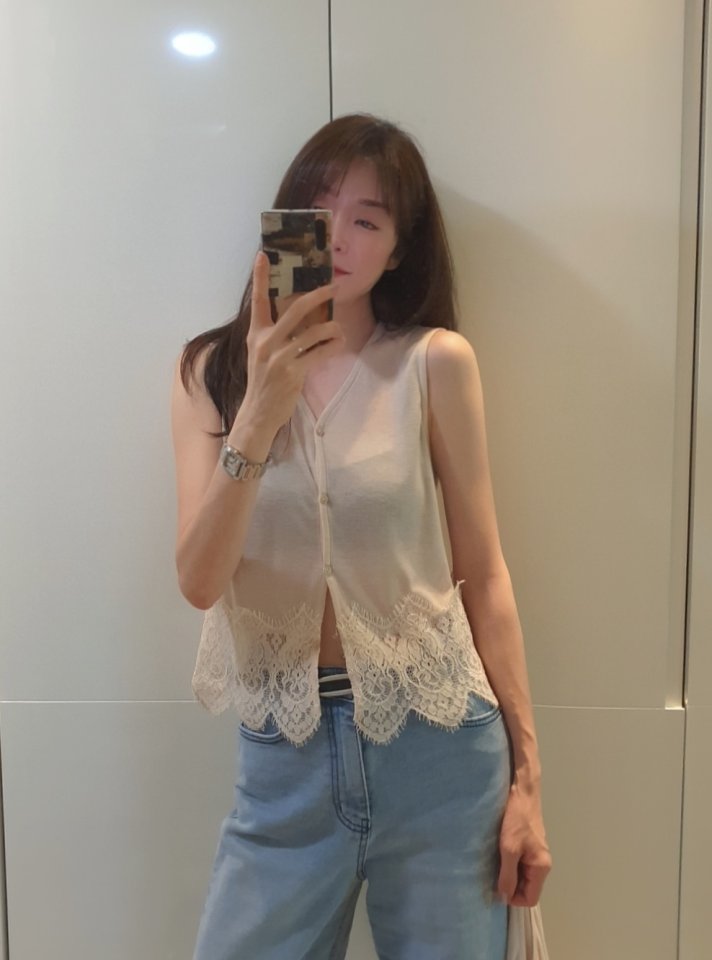 Gentle B - Korean Women Fashion - #womensfashion - Pico Sleeveless Cardigan Set - 6