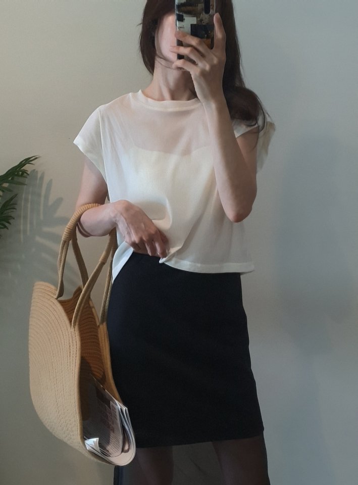 Gentle B - Korean Women Fashion - #womensfashion - Mesh Velvet Tee - 8