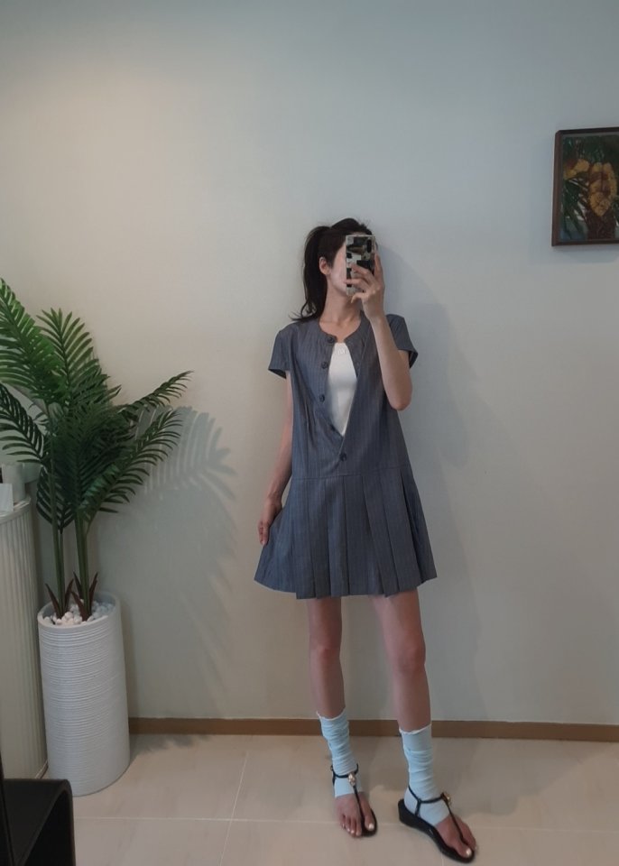 Gentle B - Korean Women Fashion - #womensfashion - Aespa Pleated One-piece - 10