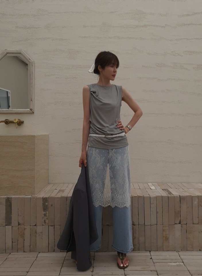 Gentle B - Korean Women Fashion - #womensfashion - Drape Long Sleeveless - 9