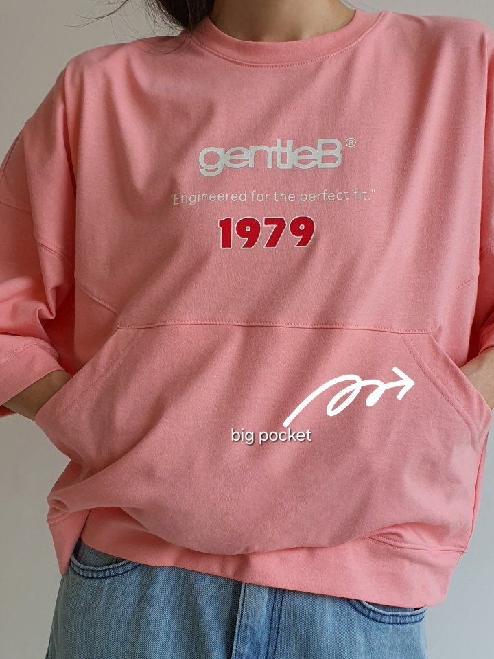 Gentle B - Korean Women Fashion - #womensfashion - Kangaroo Tee - 8