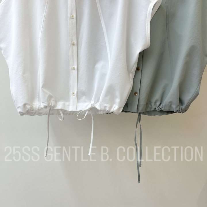 Gentle B - Korean Women Fashion - #womensfashion - Oversized String Shirt - 3