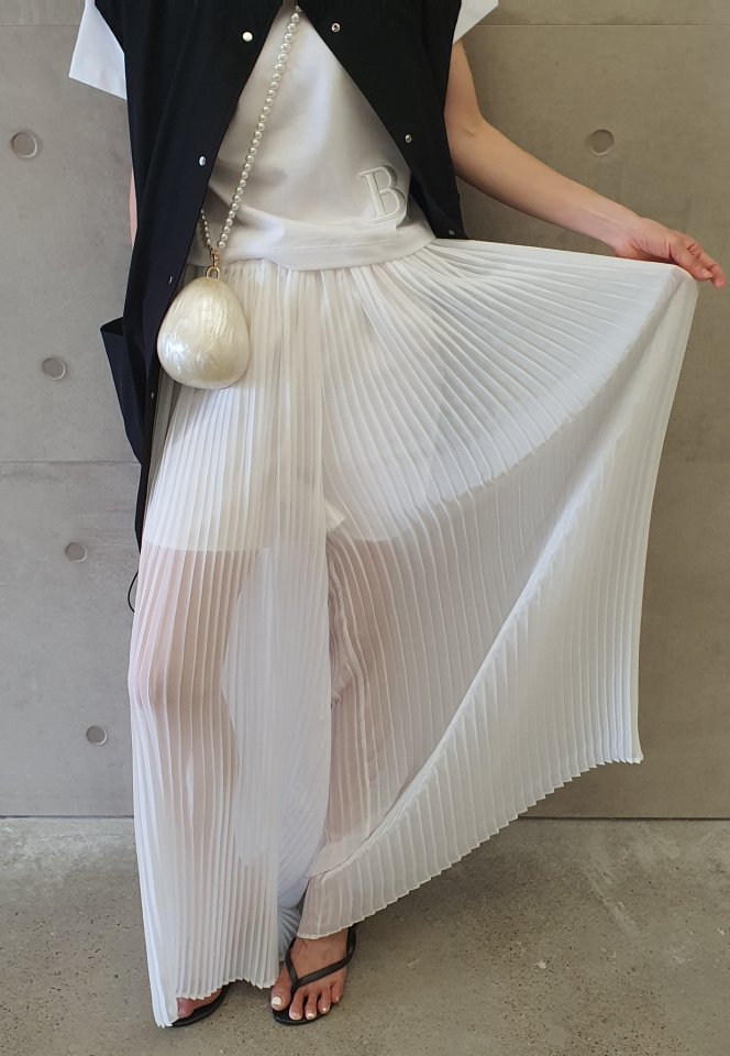 Gentle B - Korean Women Fashion - #momslook - Pleated Wide Pants - 4