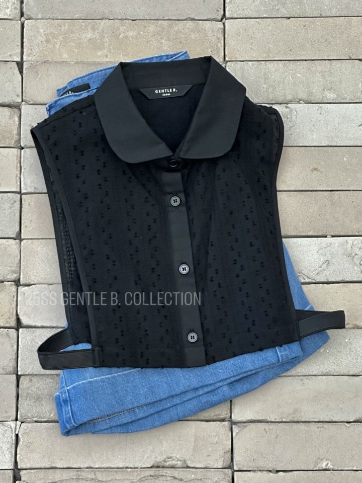 Gentle B - Korean Women Fashion - #womensfashion - Visual Collar Top