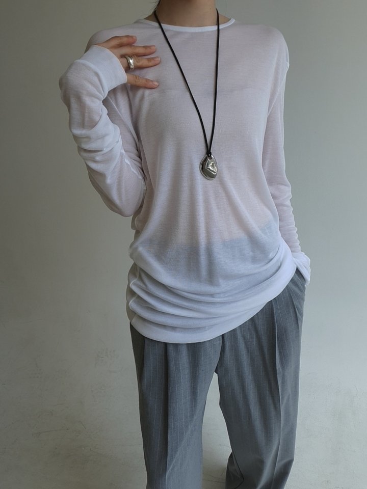 Gentle B - Korean Women Fashion - #womensfashion - Tencel Long Long Tee
