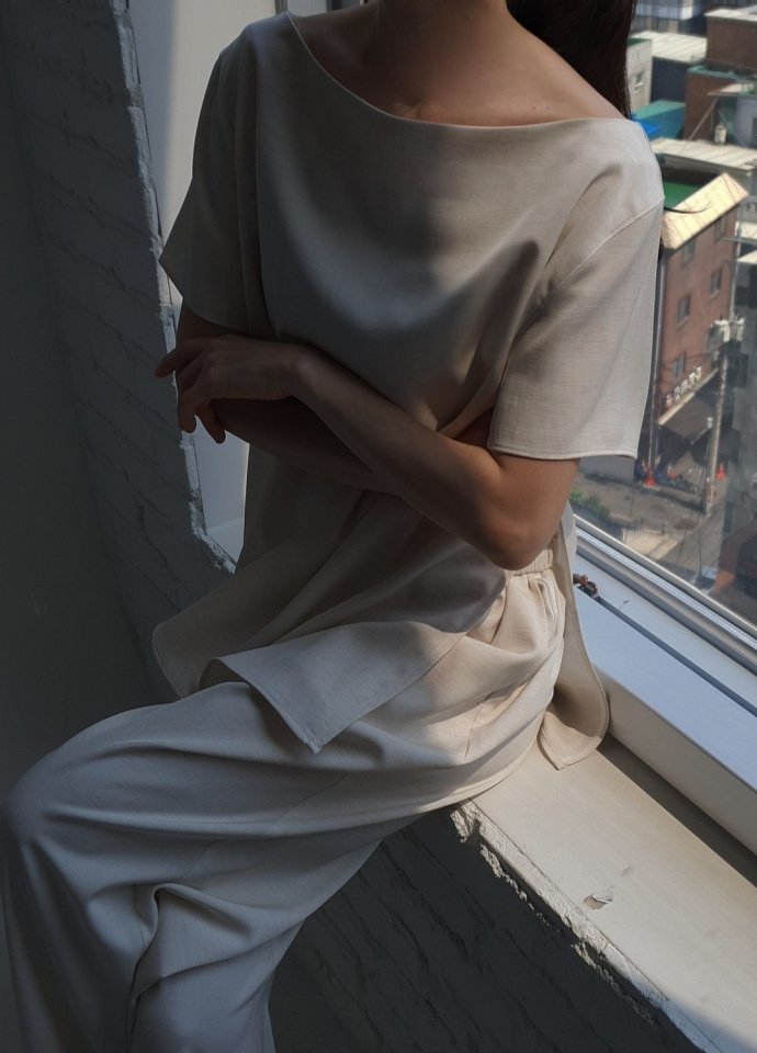 Gentle B - Korean Women Fashion - #womensfashion - Drop Shoulder Top - 2