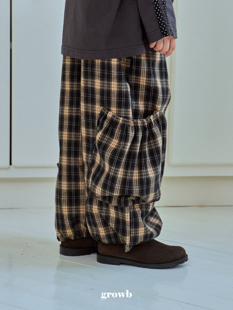 Grow B - Korean Children Fashion - #childofig - Check‑pocket Pants - 12
