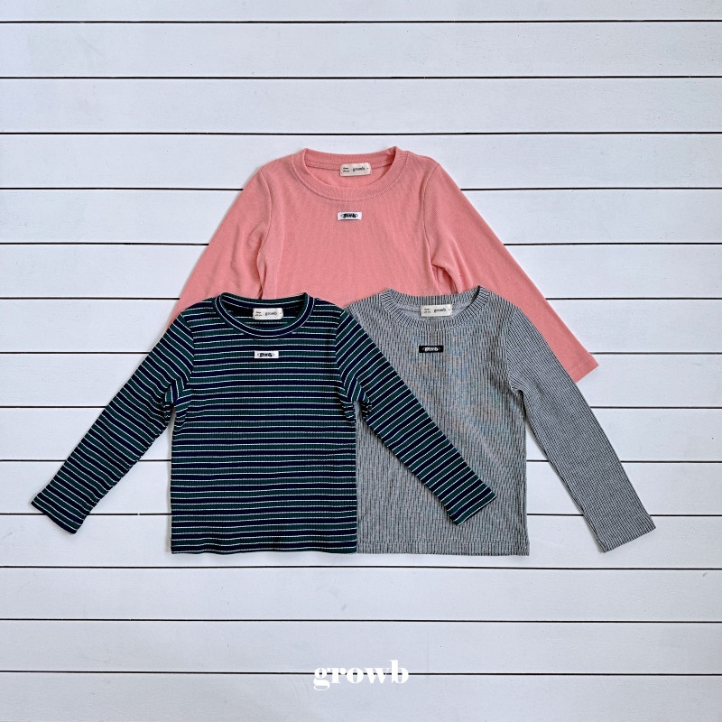 Grow B - Korean Children Fashion - #kidzfashiontrend - Maron Slim Tee - 2