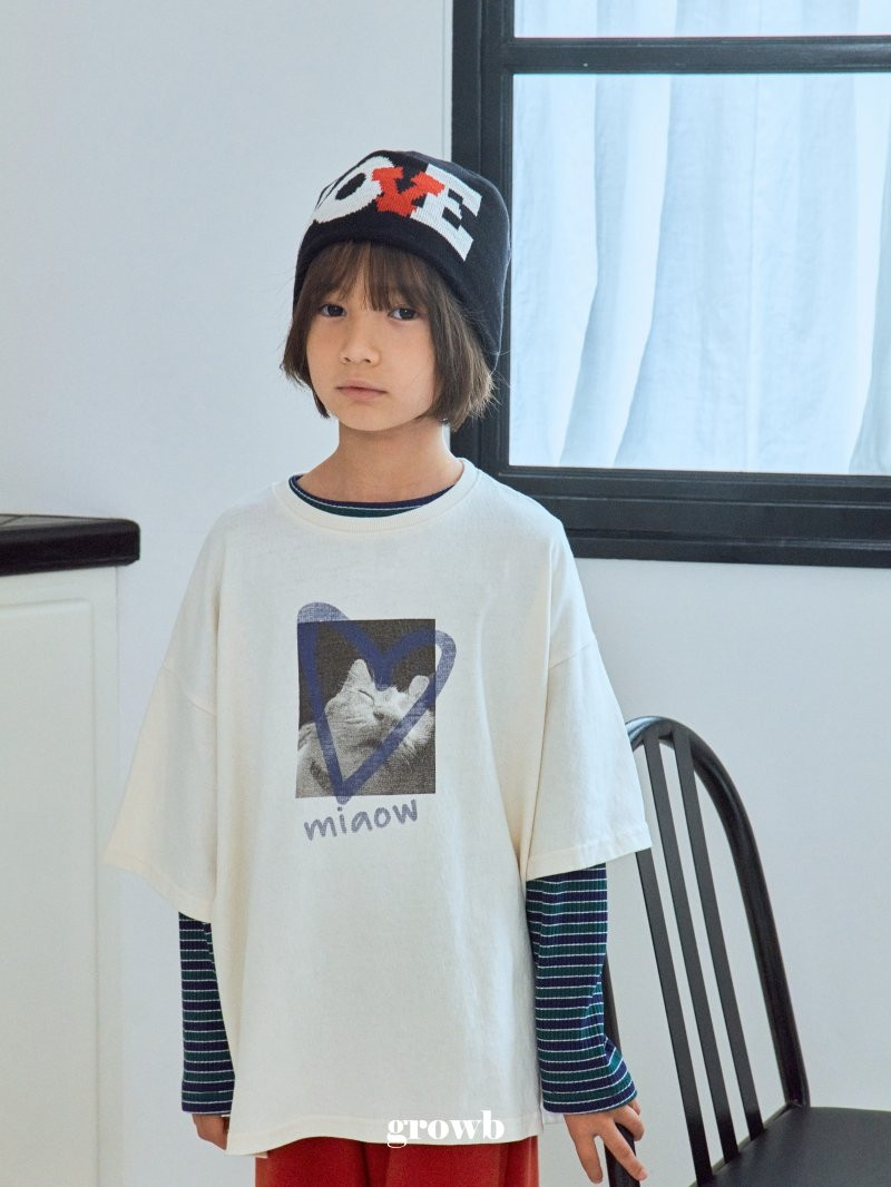 Grow B - Korean Children Fashion - #littlefashionista - I Love Beanie - 7