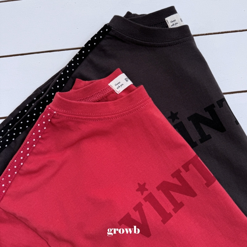 Grow B - Korean Children Fashion - #littlefashionista - Vintage Tee - 3