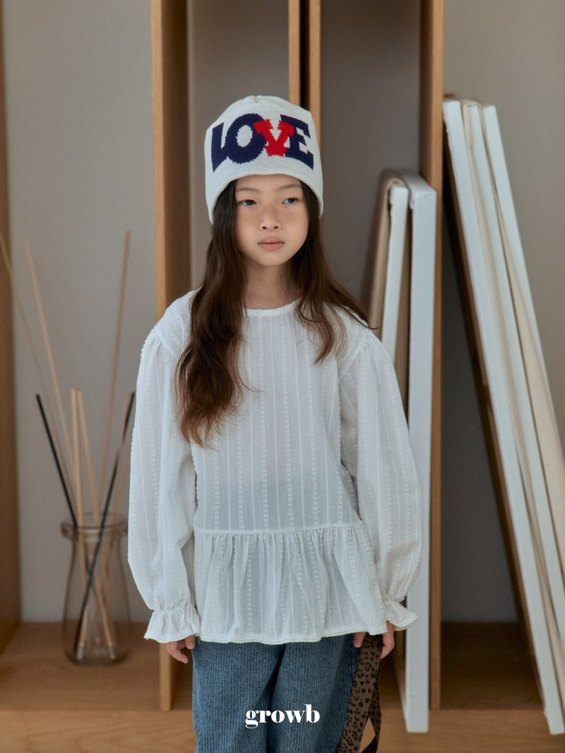 Grow B - Korean Children Fashion - #minifashionista - I Love Beanie - 9