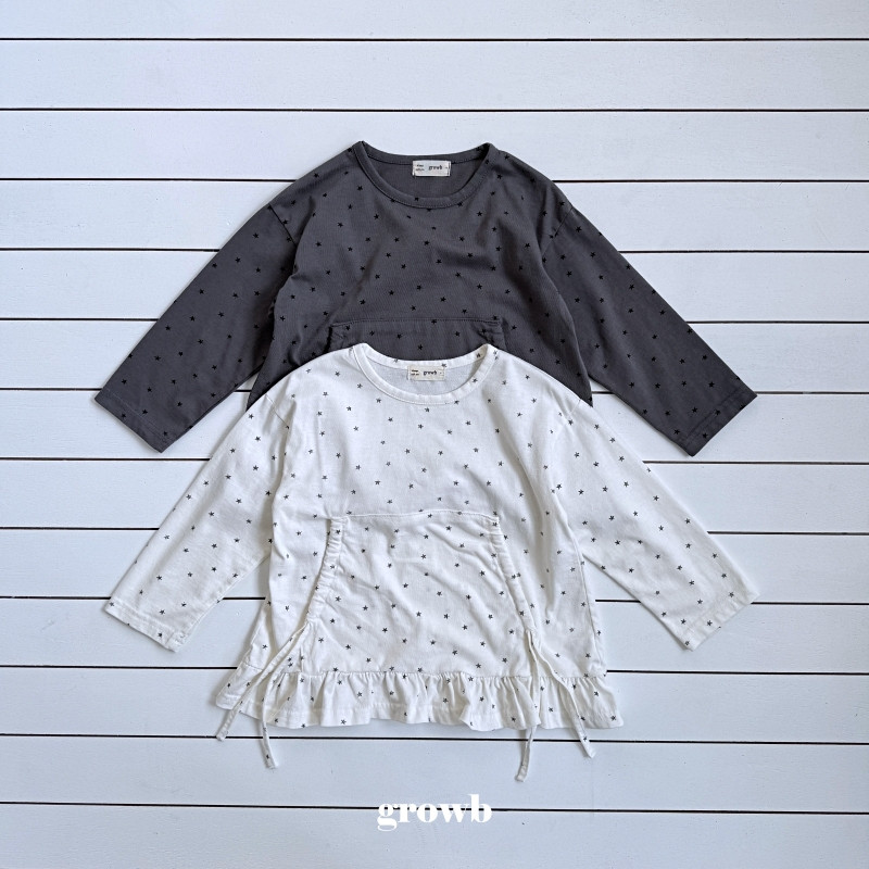 Grow B - Korean Children Fashion - #prettylittlegirls - Rough Long Tee - 2