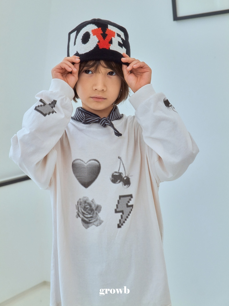 Grow B - Korean Children Fashion - #prettylittlegirls - Pixel Tee - 8
