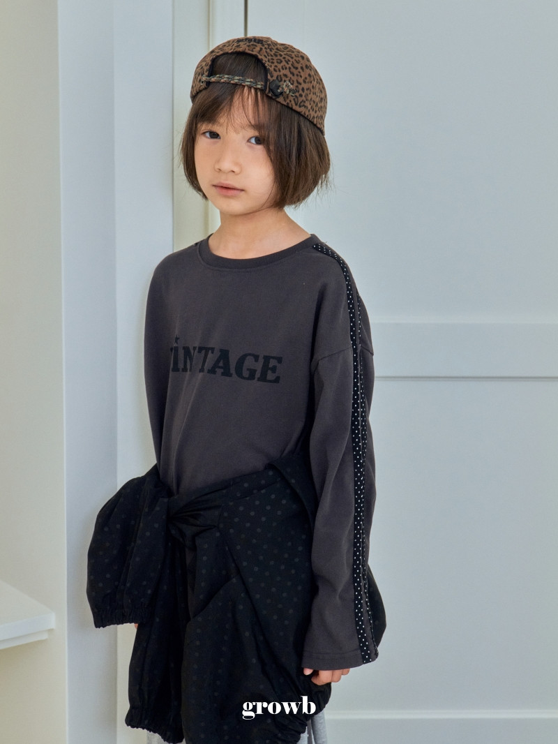 Grow B - Korean Children Fashion - #prettylittlegirls - Vintage Tee - 6
