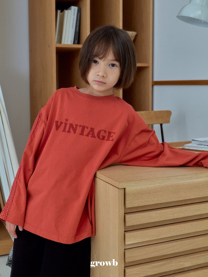 Grow B - Korean Children Fashion - #stylishchildhood - Vintage Tee - 9