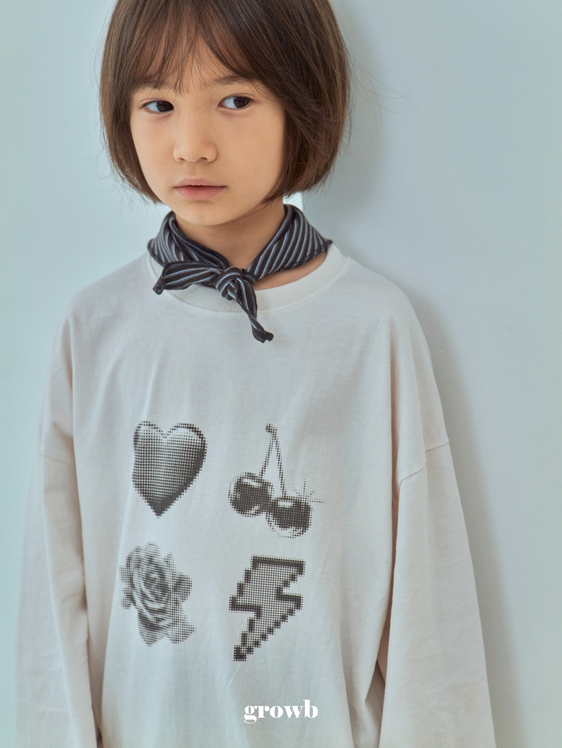 Grow B - Korean Children Fashion - #toddlerclothing - Pixel Tee - 10