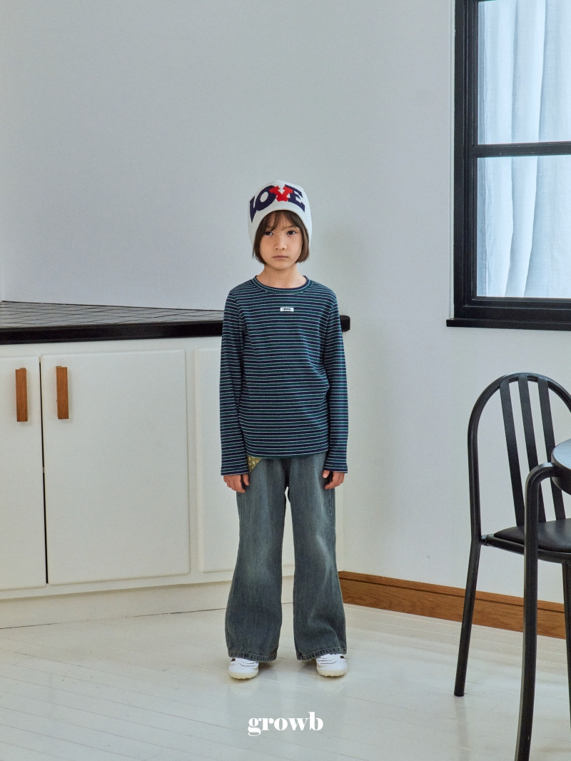 Grow B - Korean Children Fashion - #toddlerclothing - Maron Slim Tee - 9