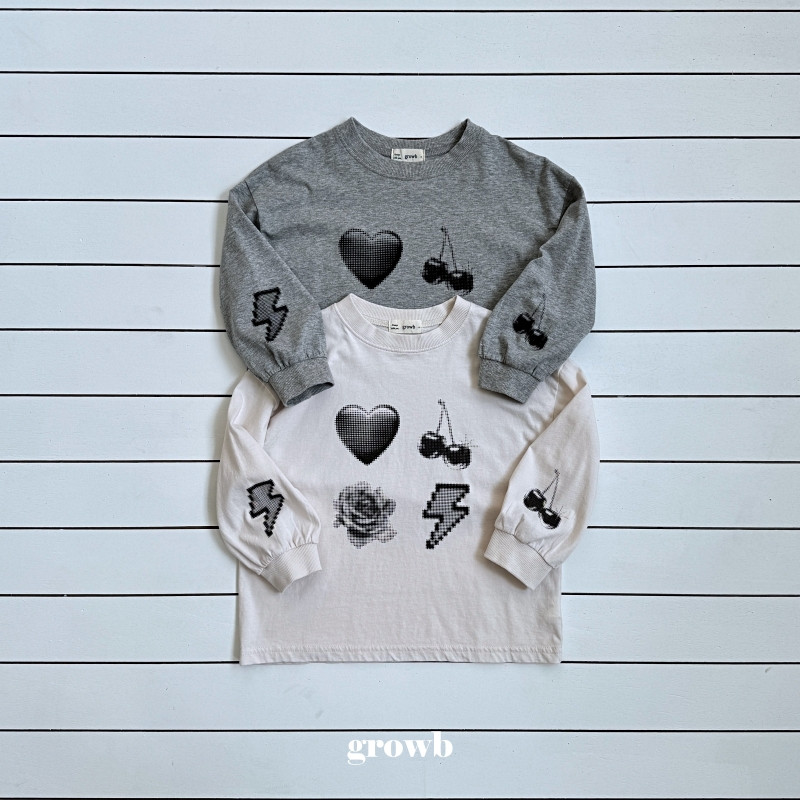 Grow B - Korean Women Fashion - #romanticstyle - Pixel Tee Adult