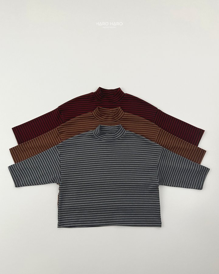 Haro Haro - Korean Children Fashion - #Kfashion4kids - Edge Loose Half Turtleneck Tee - 2