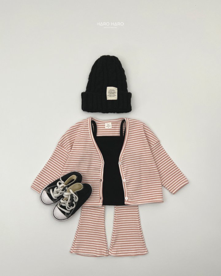 Haro Haro - Korean Children Fashion - #Kfashion4kids - Milk Stripe V-neck Cardigan - 10