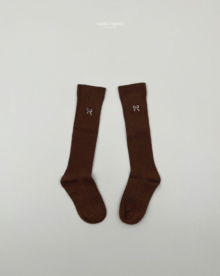 Haro Haro - Korean Children Fashion - #Kfashion4kids - Ribbon Embroidered Knee Socks - 7