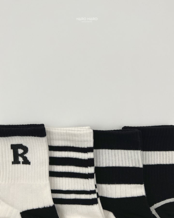 Haro Haro - Korean Children Fashion - #kidzfashiontrend - Best Socks Set (set of 4) - 4