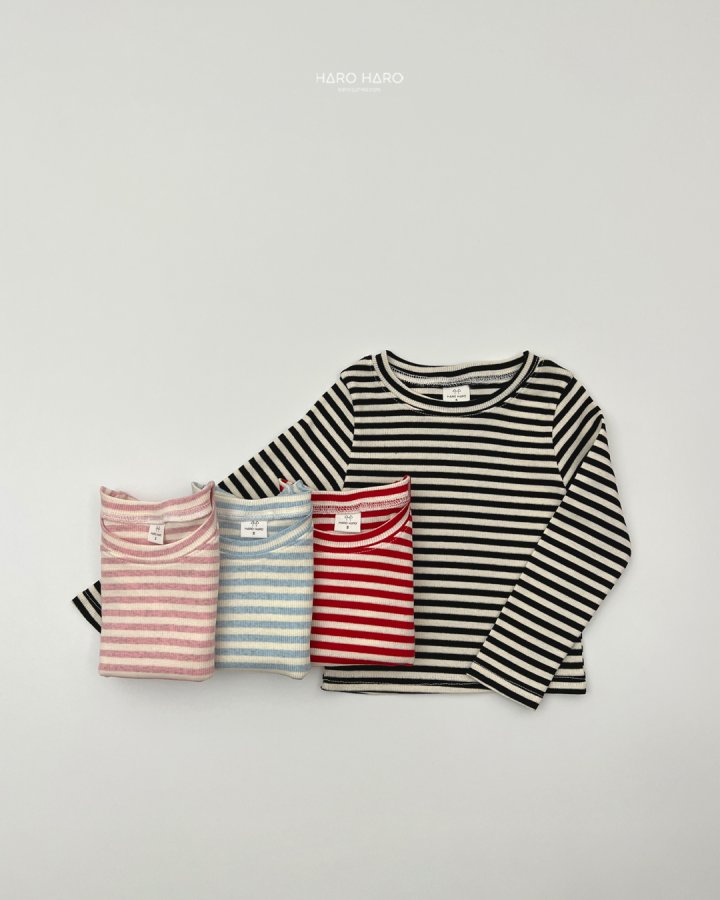 Haro Haro - Korean Children Fashion - #childofig - Sweet Stripe Tee - 6