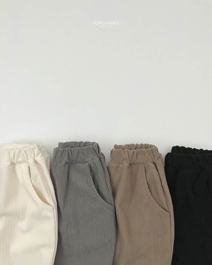 Haro Haro - Korean Children Fashion - #childofig - Cappuccino Corduroy Pants - 5