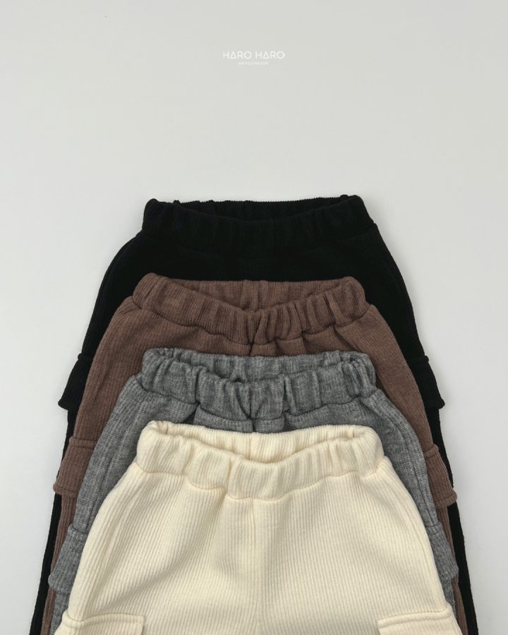 Haro Haro - Korean Children Fashion - #childofig - Margaret Knit Cargo Pants - 3