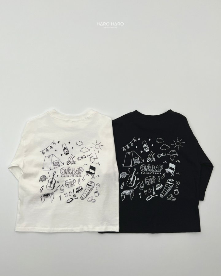 Haro Haro - Korean Children Fashion - #childofig - (Kids) Camping Tee - 5