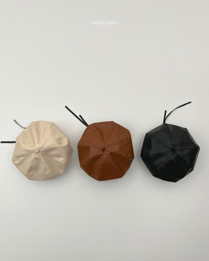 Haro Haro - Korean Children Fashion - #childofig - Parisian Leather Beret - 2