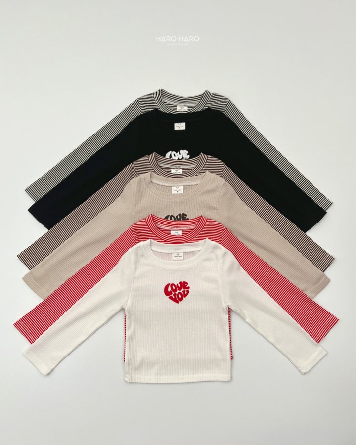 Haro Haro - Korean Children Fashion - #childrensboutique - Love You Tee (set of 2) - 2
