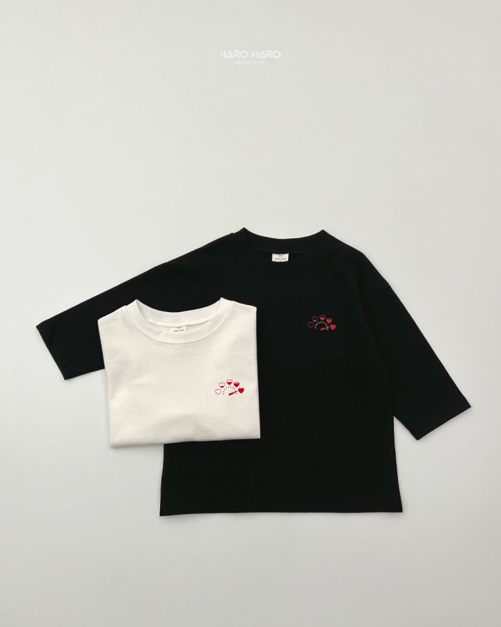 Haro Haro - Korean Children Fashion - #childrensboutique - (Kids) Heart Boom Tee - 8