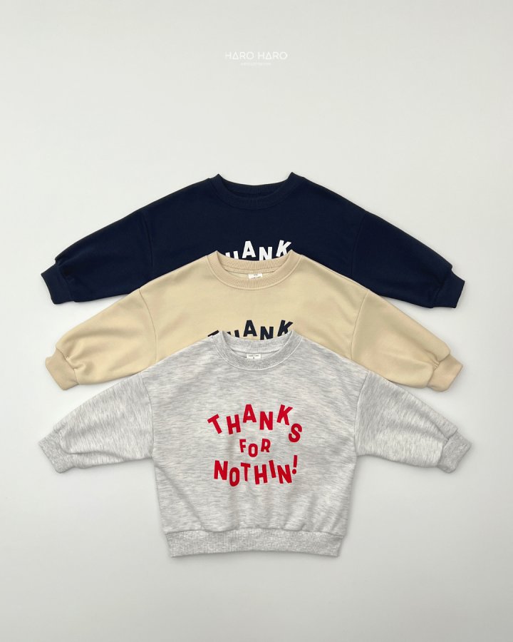 Haro Haro - Korean Children Fashion - #childrensboutique - (Kids) Thanks Sweatshirt - 2