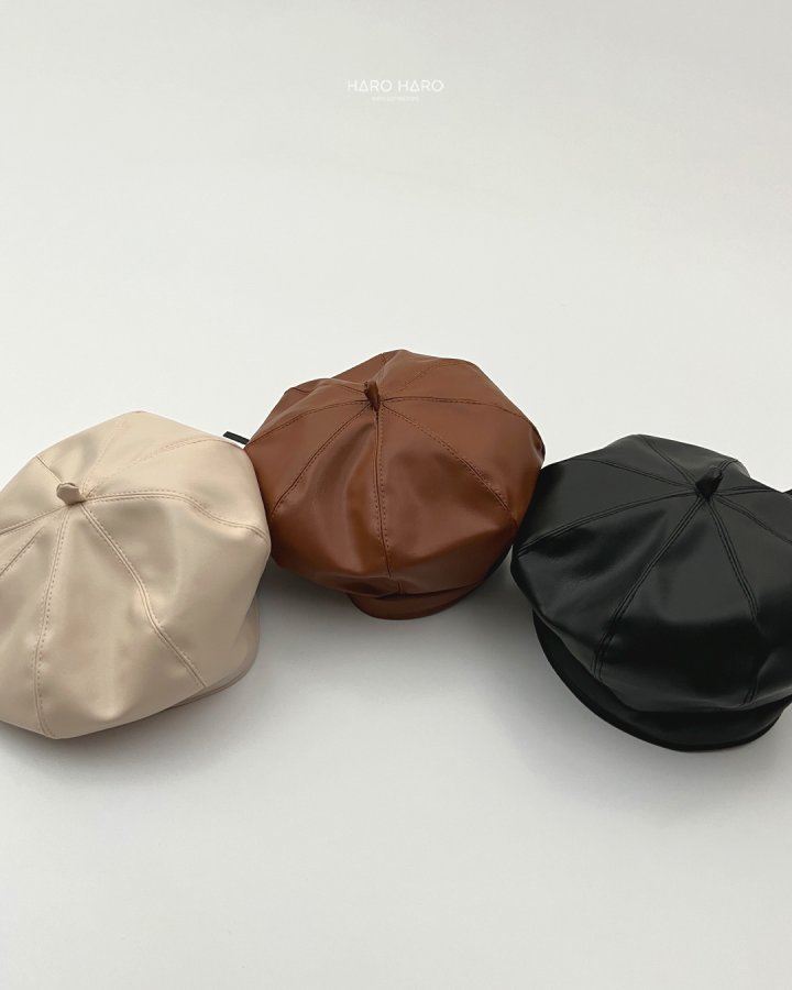 Haro Haro - Korean Children Fashion - #childrensboutique - Parisian Leather Beret - 3