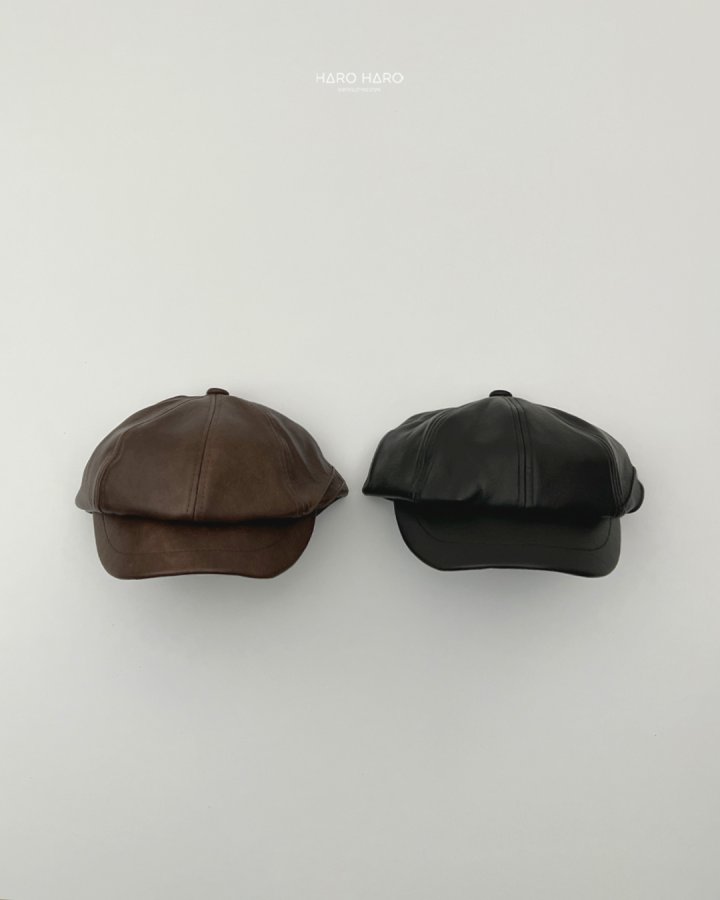 Haro Haro - Korean Children Fashion - #childrensboutique - Vintage Leather Beret - 2
