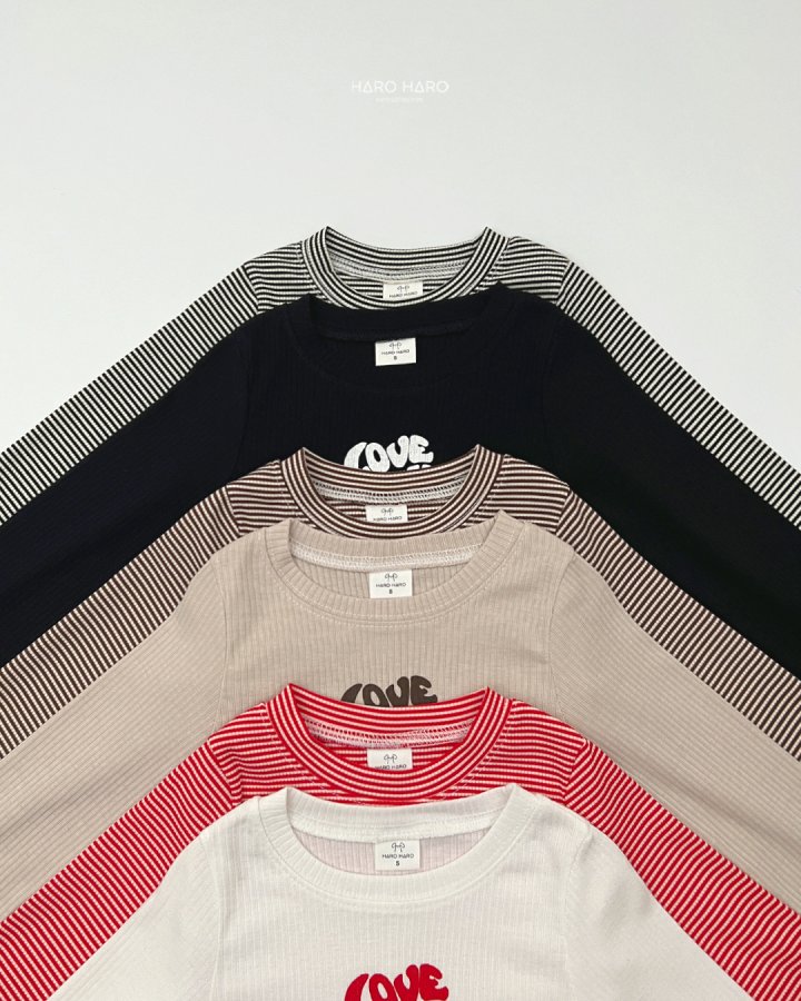 Haro Haro - Korean Children Fashion - #designkidswear - Love You Tee (set of 2) - 3
