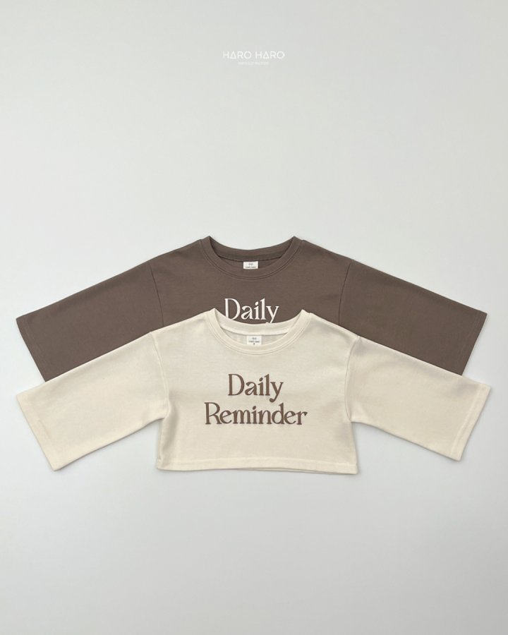 Haro Haro - Korean Children Fashion - #designkidswear - Daily Crop Tee - 2