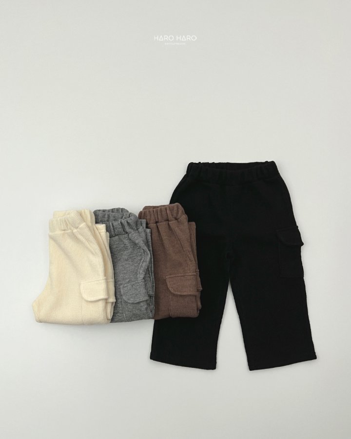 Haro Haro - Korean Children Fashion - #designkidswear - Margaret Knit Cargo Pants - 6