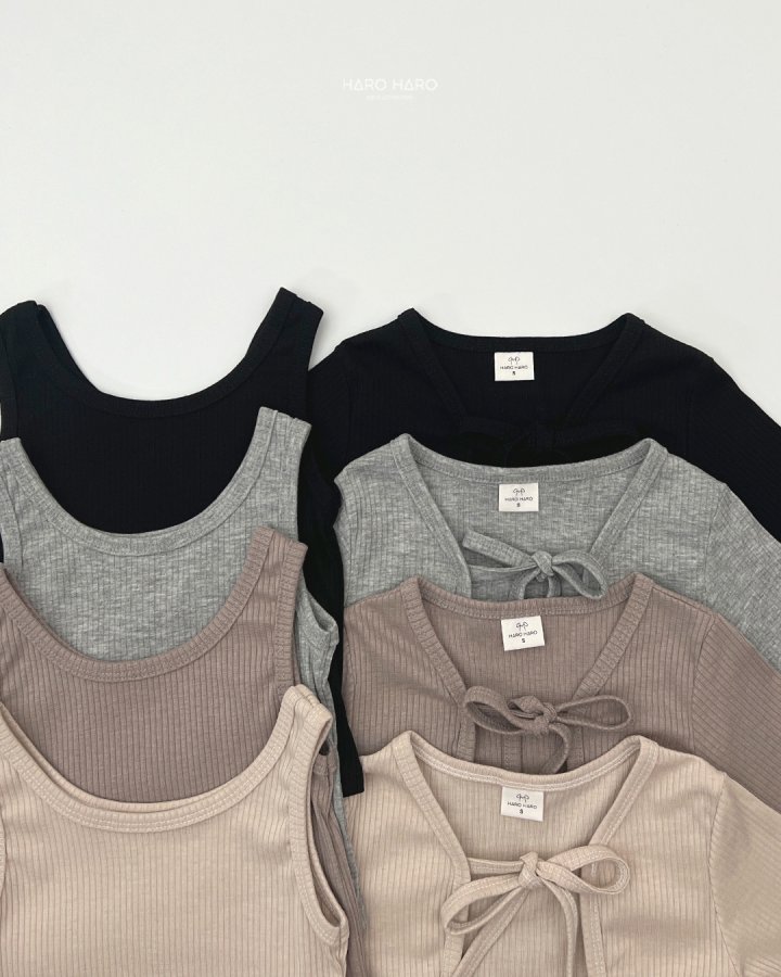 Haro Haro - Korean Children Fashion - #designkidswear - Choco Ribbon Cardigan Set - 3