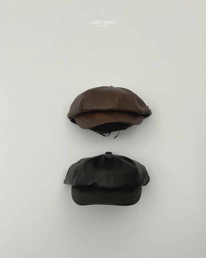 Haro Haro - Korean Children Fashion - #designkidswear - Vintage Leather Beret - 3