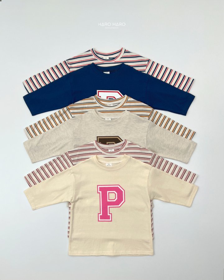 Haro Haro - Korean Children Fashion - #discoveringself - Point Logo Tee (set of 2) - 2