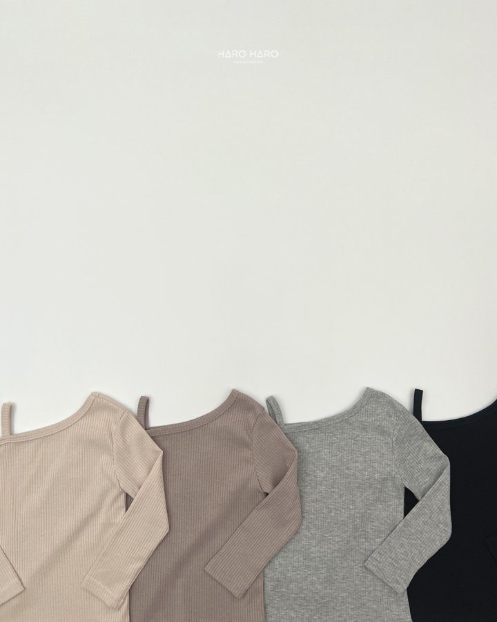 Haro Haro - Korean Children Fashion - #discoveringself - Unbalanced Off-shoulder Tee - 5